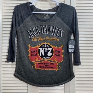 NWT Lucky Brand Jack Daniels Baseball Tee